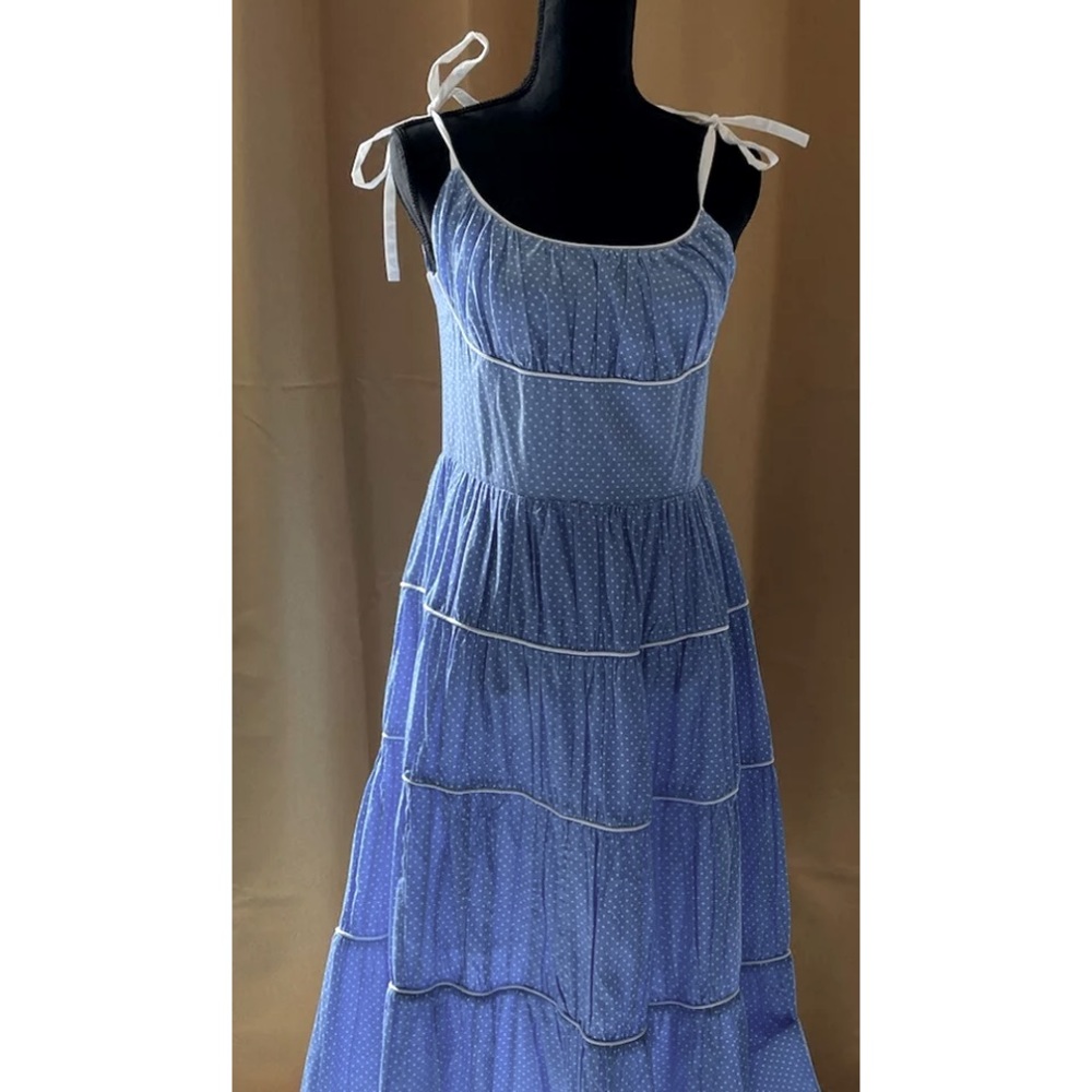 Marilyn Monroe Blue Dress Polka Dots M/L 6-10 Costume Pinup Rockabilly Burlesque